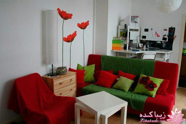 دکوراسیون سبز و قرمز 